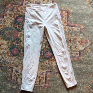 Lululemon white leggings with fun detail